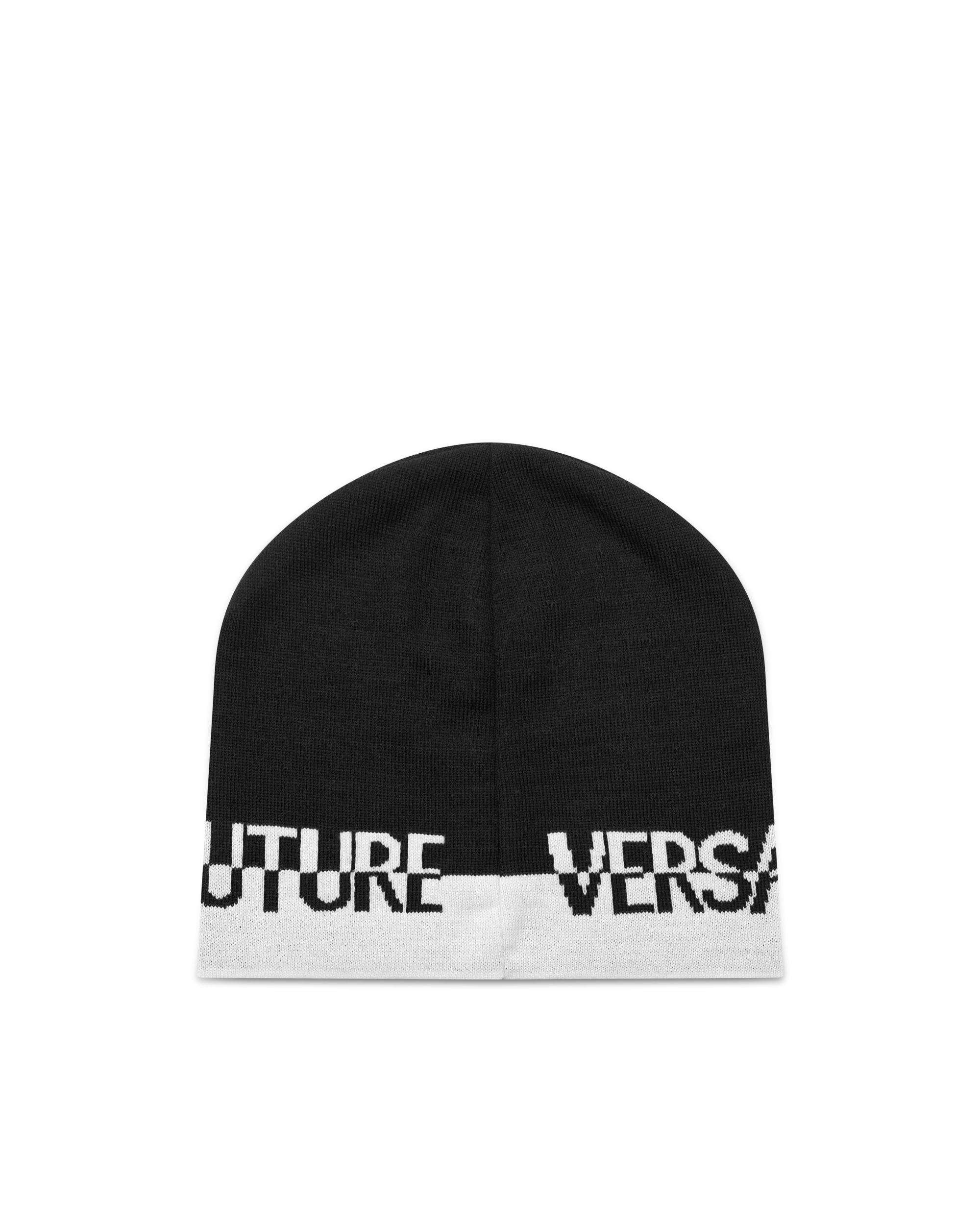 Two-Tone Knit Logo Beanie