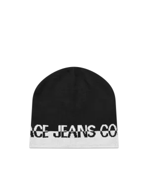 Two-Tone Knit Logo Beanie