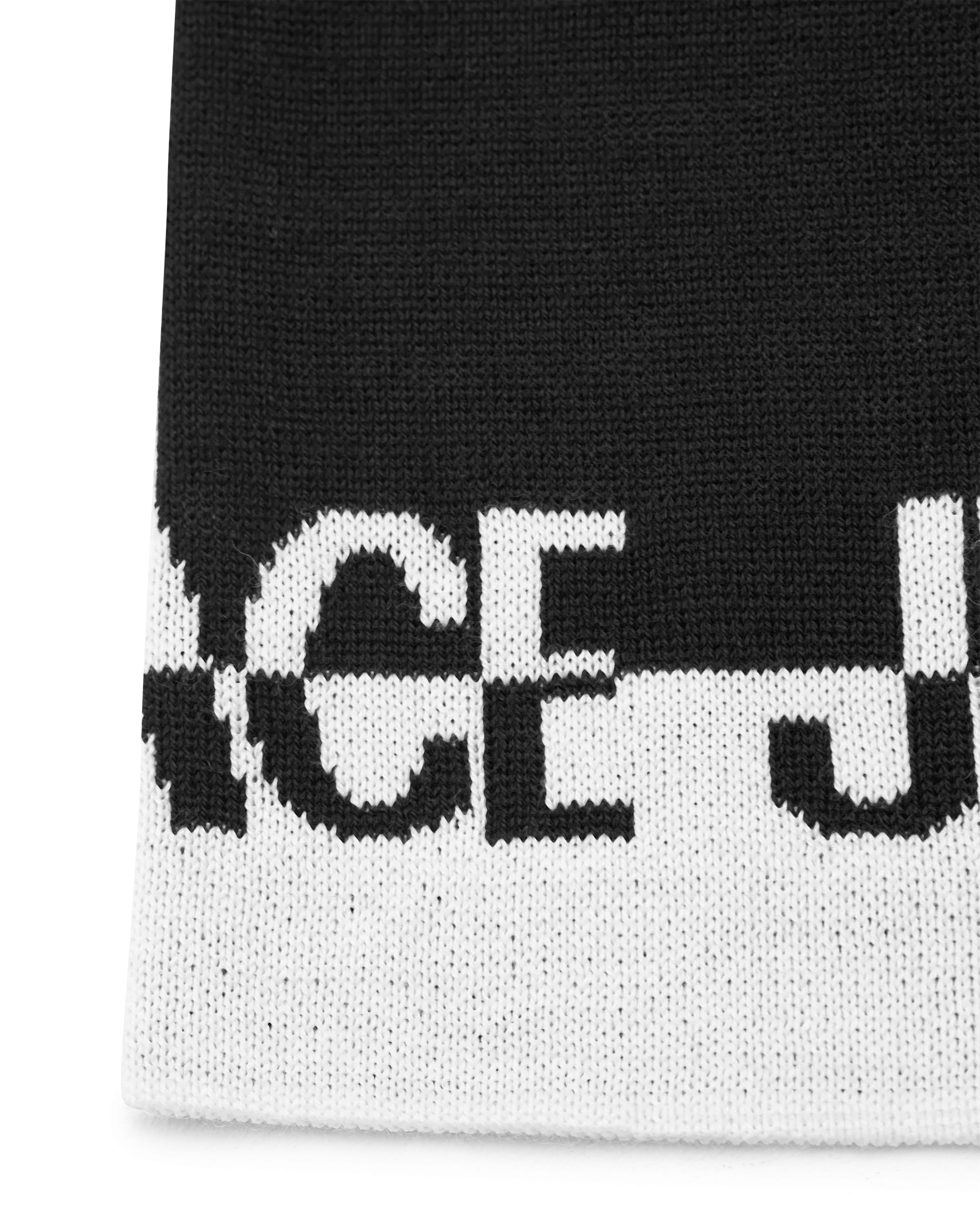 Two-Tone Knit Logo Beanie