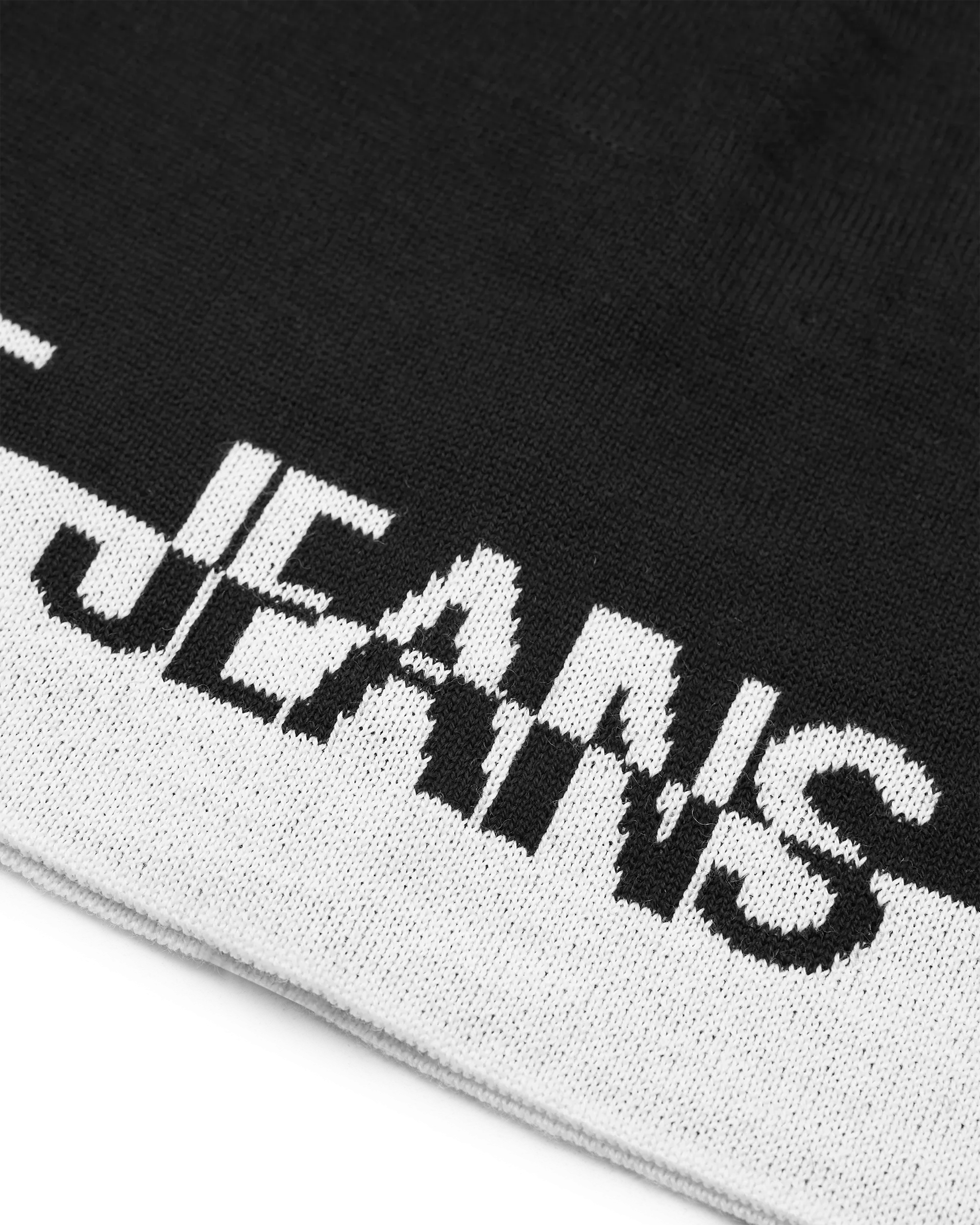 Two-Tone Knit Logo Beanie