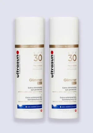 Ultrasun Glimmer MAX SPF 30 150ml - 2 Pack Saver