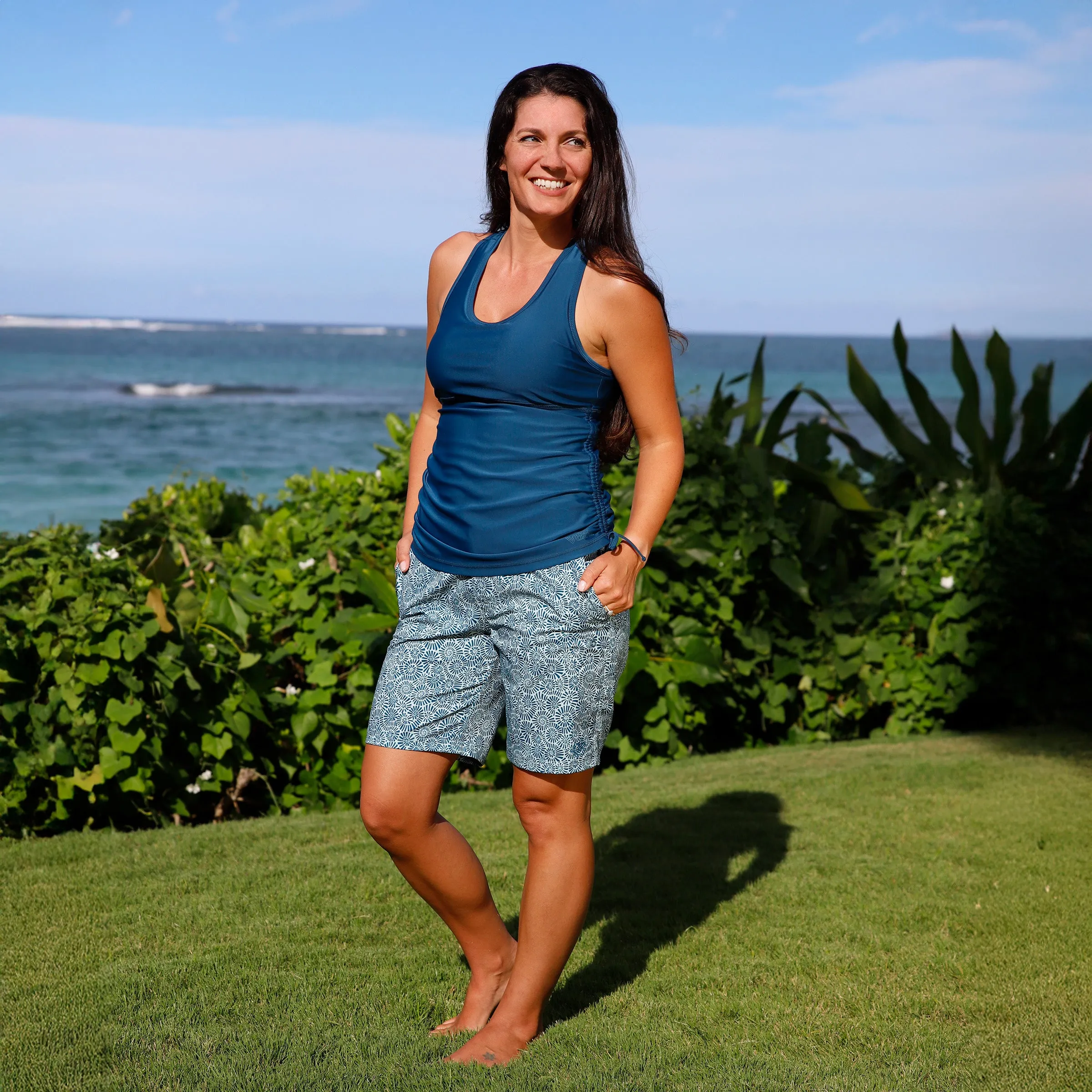 Women's Ruched Scoop Tank Top