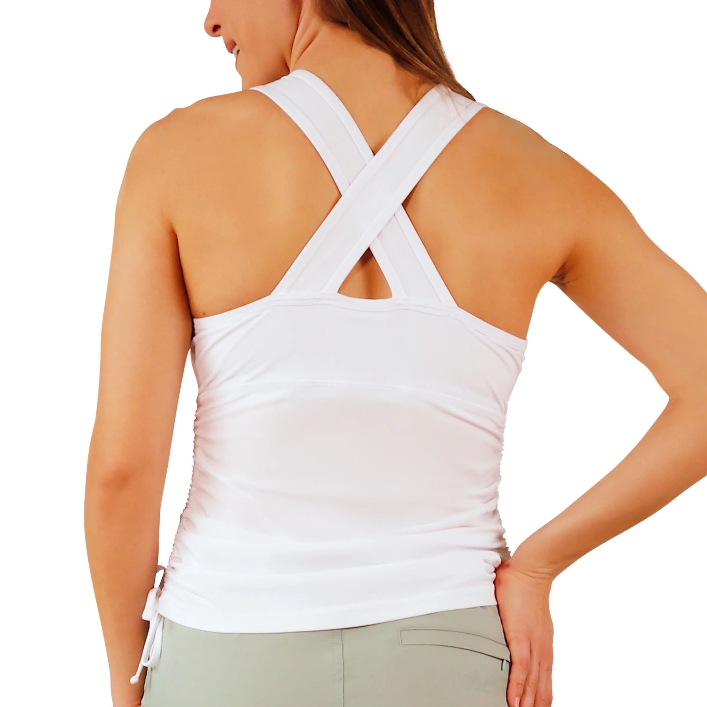 Women's Ruched Scoop Tank Top
